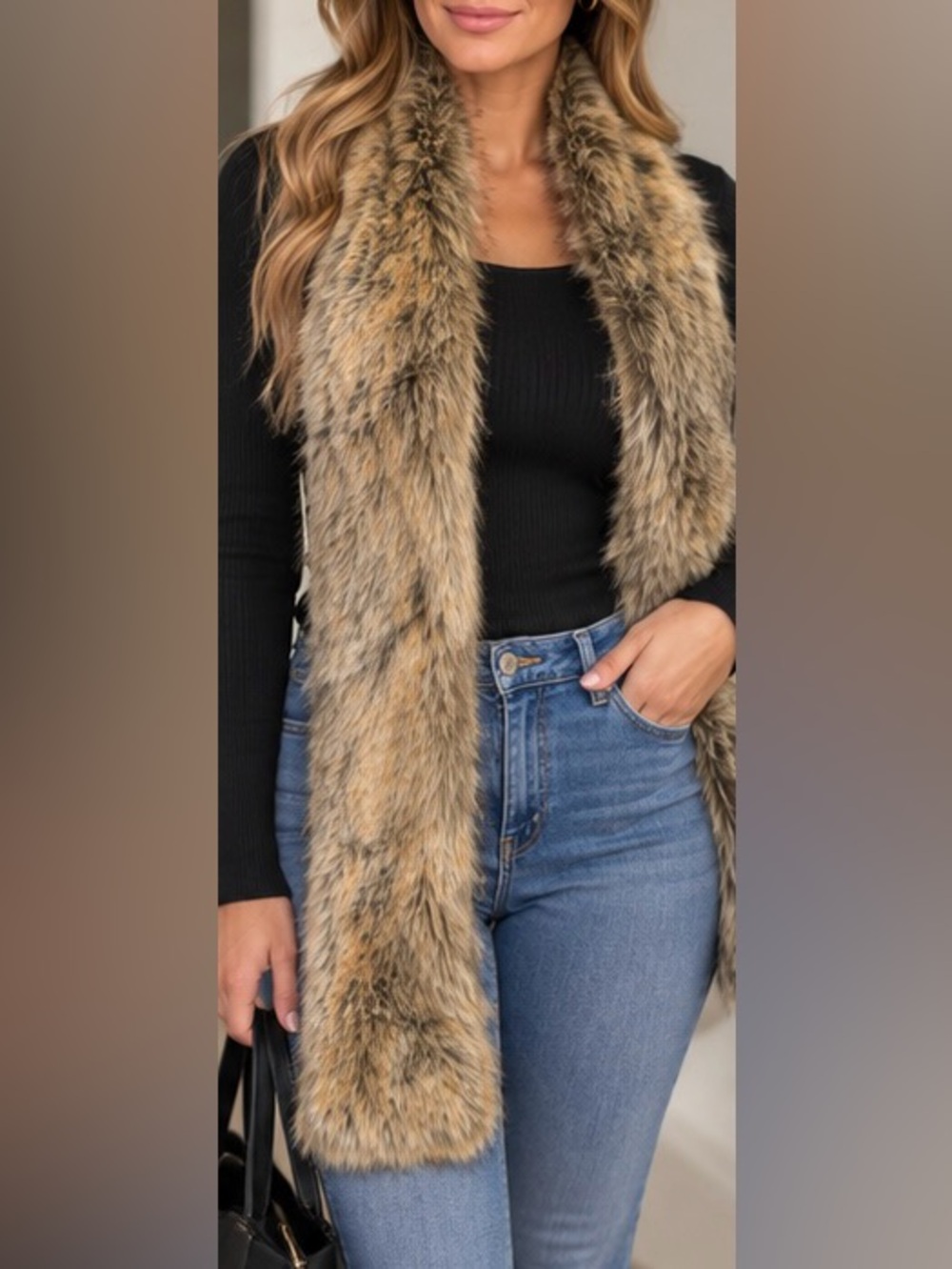 Cejon Brown Faux Fur-Lined Jacket